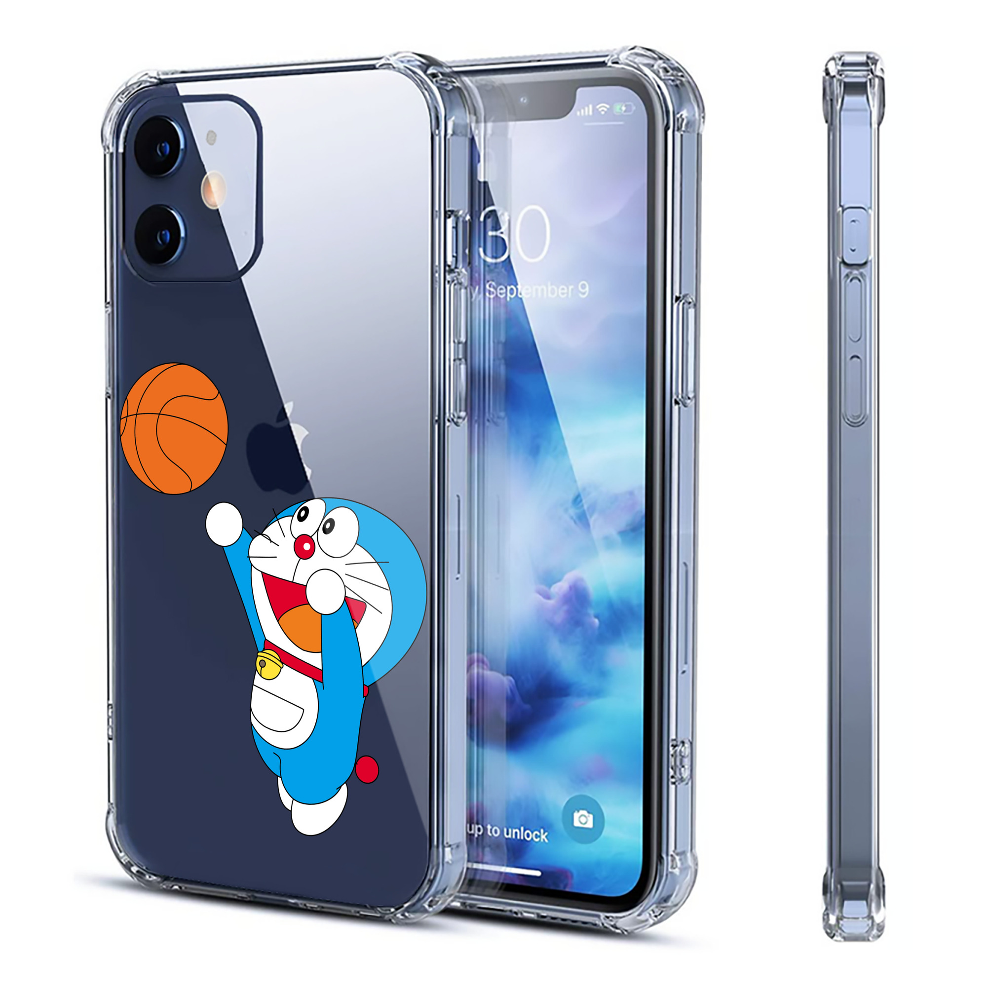 （画像用） ドラえもん Doraemon 【iPhone 12シリーズ対応】透明スマホケース（クリアソフトケース）
